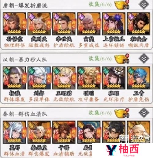 春秋奇玄后期阵容推荐攻略