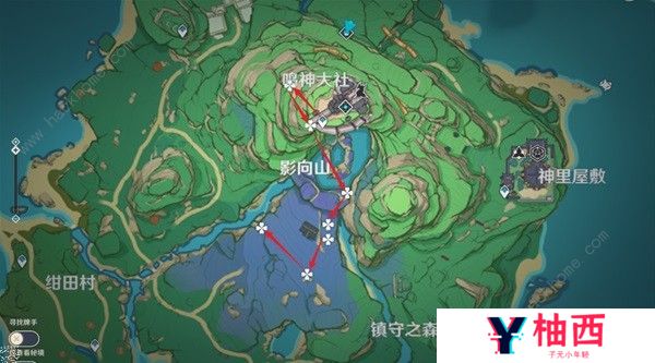 原神4.3绯樱绣球采集路线位置大全 最新绯樱绣球收集图一览图片3