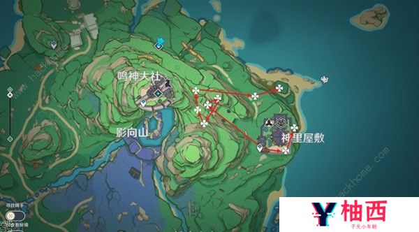 原神4.3绯樱绣球采集路线位置大全 最新绯樱绣球收集图一览图片6