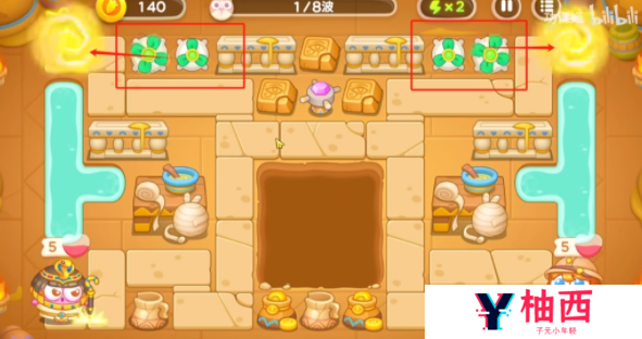 保卫萝卜4法老归来第五关怎么过
